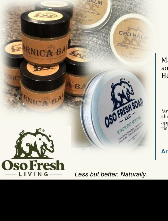Oso Fresh botanical balm jars